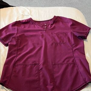 Scrubstar Top in Deep Berry